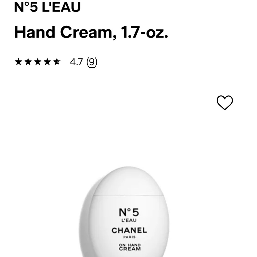CHANEL hand cream